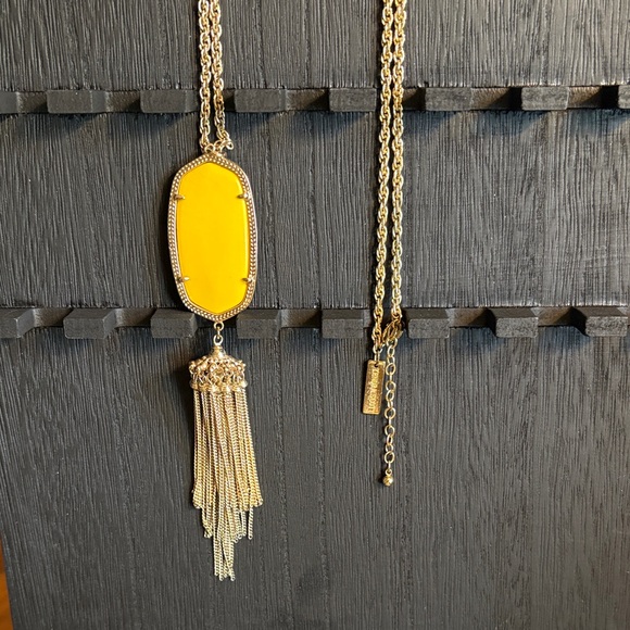 Kendra Scott Jewelry - Kendra Scott Gold Necklace with Yellow Pendant